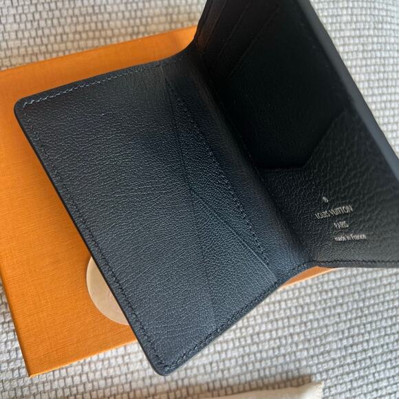 Louis Vuitton LV Empreinte Leather Alligator Ostrich Mens Pocket Organizer Black - Picture 6 of 8